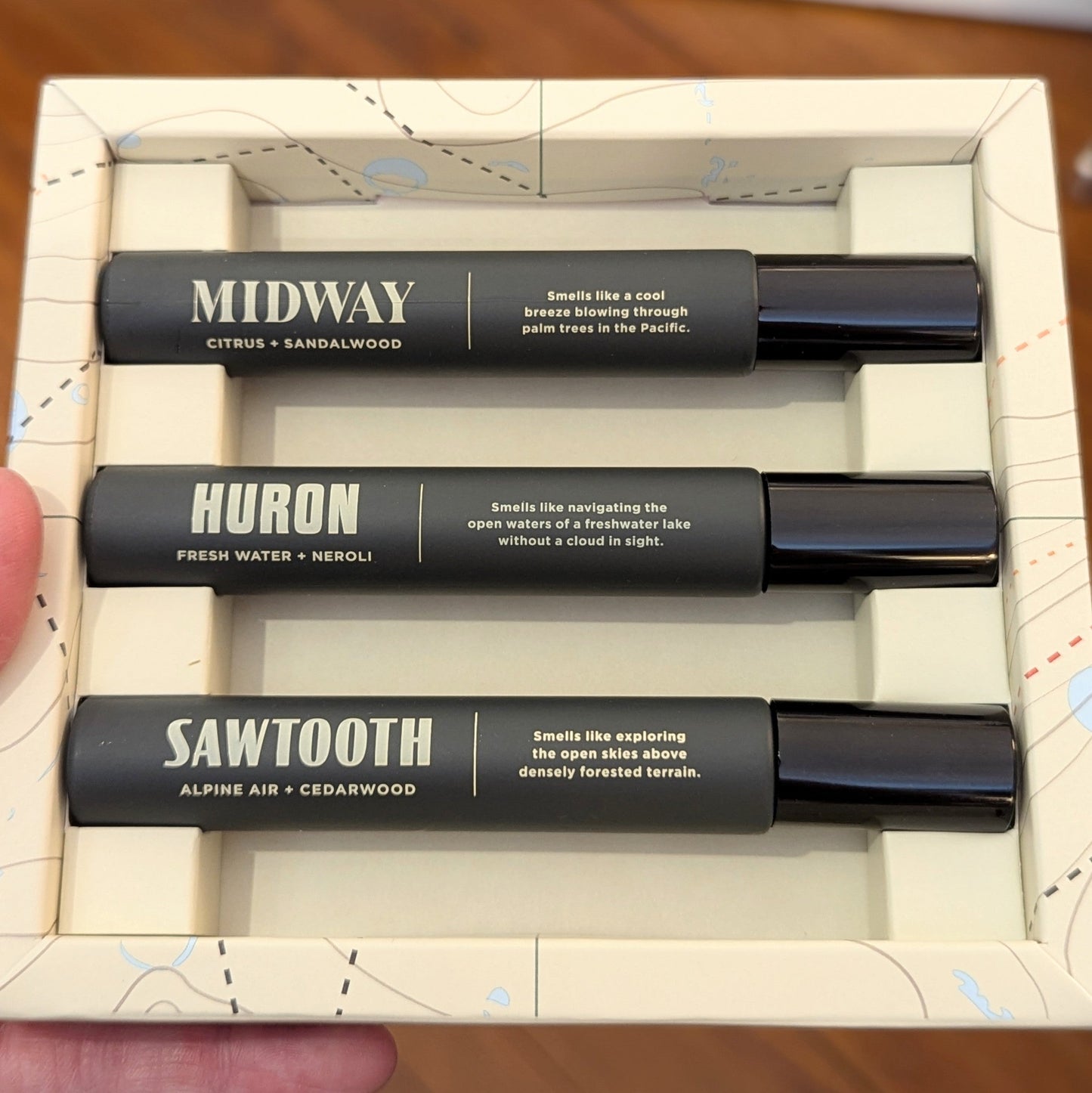 Proper Cologne Scent Map 0.3oz Sampler 3-Pack (Sawtooth/Midway/Huron)