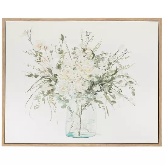 White Floral Bouquet Wall Decor