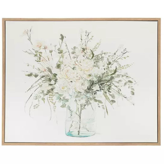 White Floral Bouquet Wall Decor