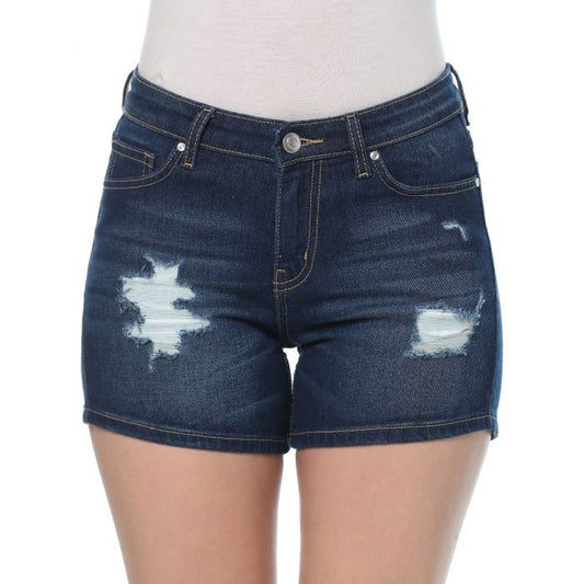 Taking a Chance on Love Distressed Denim Shorts 2795