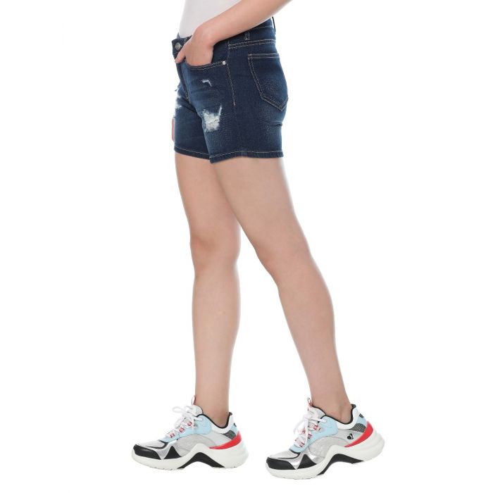 Taking a Chance on Love Distressed Denim Shorts 2795