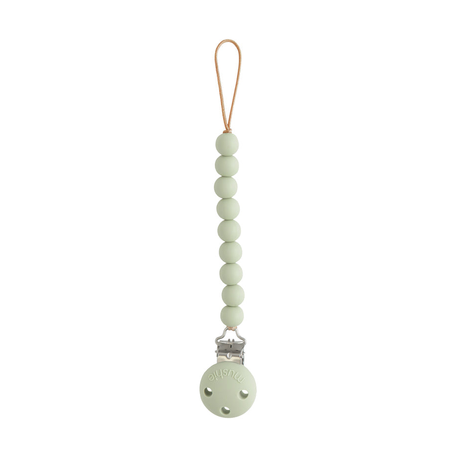 Mushie Silicone Pacifier Clip (varies)