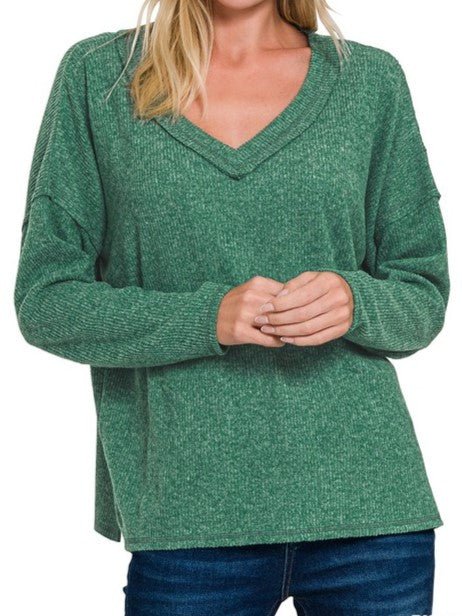 Weekend Getaway Sweater in Dk Green