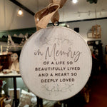 In Memory Of A Life...