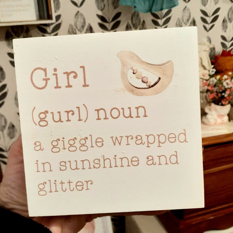 Girl (gurl): noun, a giggle...